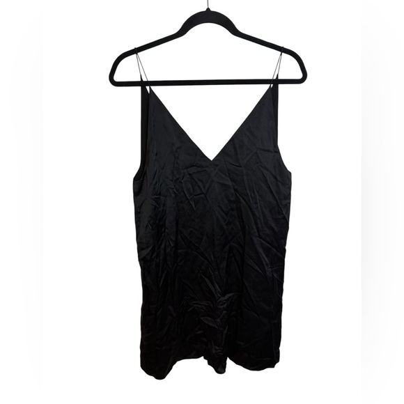 T by Alexander Wang Black Silk Mini Slip Dress - Picture 1 of 3